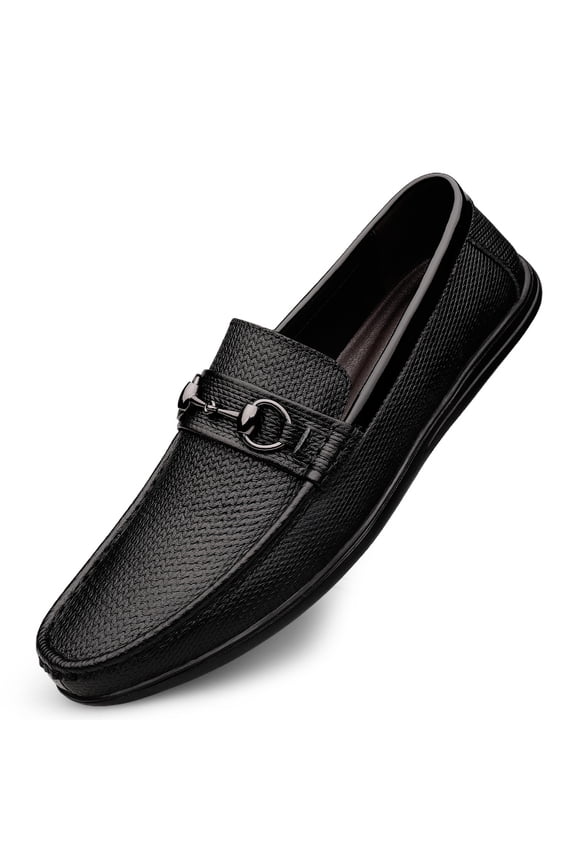 Men's Casual Loafers Slip On Leather Shoes Comfortable Lightweight Driving Shoes Male Moccasins Classic Penny Loafer Flats Boat Shoes Outdoor Walking Shoes