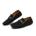 thumbnail image 1 of Men's Casual Loafers Slip On Leather Shoes Comfortable Lightweight Driving Shoes Male Moccasins Classic Penny Loafer Flats Boat Shoes Outdoor Walking Shoes, 1 of 15