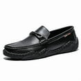 thumbnail image 1 of Men's Casual Loafers Slip On Leather Shoes Comfortable Lightweight Driving Shoes Male Moccasins Classic Penny Loafer Flats Boat Shoes Outdoor Walking Shoes, 1 of 17
