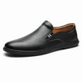 thumbnail image 1 of Men's Casual Loafers Slip On Leather Shoes Comfortable Lightweight Driving Shoes Male Moccasins Classic Penny Loafer Flats Boat Shoes Outdoor Walking Shoes, 1 of 17