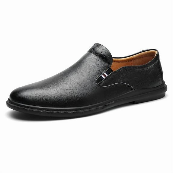Men's Casual Loafers Slip On Leather Shoes Comfortable Lightweight Driving Shoes Male Moccasins Classic Penny Loafer Flats Boat Shoes Outdoor Walking Shoes