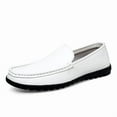 thumbnail image 1 of Men's Casual Loafers Slip On Leather Shoes Comfortable Lightweight Driving Shoes Male Moccasins Classic Penny Loafer Flats Boat Shoes Outdoor Walking Shoes, 1 of 12
