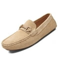 thumbnail image 1 of Men's Casual Loafers Slip On Leather Shoes Comfortable Lightweight Driving Shoes Male Moccasins Classic Penny Loafer Flats Boat Shoes Outdoor Walking Shoes, 1 of 15