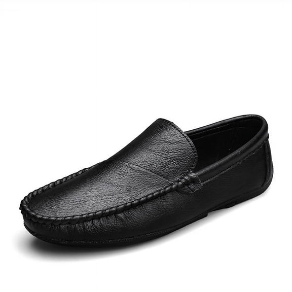 Men's Casual Loafers Slip On Leather Shoes Comfortable Lightweight Driving Shoes Male Moccasins Classic Penny Loafer Flats Boat Shoes Outdoor Walking Shoes
