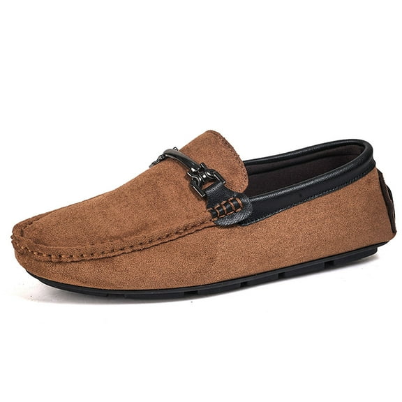 Men's Casual Loafers Slip On Leather Shoes Comfortable Lightweight Driving Shoes Male Moccasins Classic Penny Loafer Flats Boat Shoes Outdoor Walking Shoes