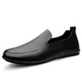 thumbnail image 1 of Men's Casual Loafers Slip On Leather Shoes Comfortable Lightweight Driving Shoes Male Moccasins Classic Penny Loafer Flats Boat Shoes Outdoor Walking Shoes, 1 of 13