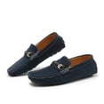 thumbnail image 1 of Men's Casual Loafers Slip On Leather Shoes Comfortable Lightweight Driving Shoes Male Moccasins Classic Penny Loafer Flats Boat Shoes Outdoor Walking Shoes, 1 of 13