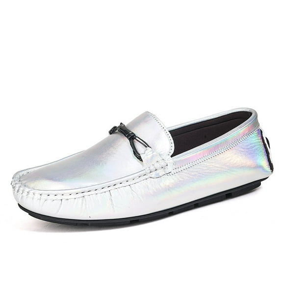 Men's Casual Loafers Slip On Leather Shoes Comfortable Lightweight Driving Shoes Male Moccasins Classic Penny Loafer Flats Boat Shoes Outdoor Walking Shoes