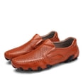 thumbnail image 1 of Men's Casual Loafers Slip On Leather Shoes Breathable Driving Shoes Moccasins Classic Penny Loafer Flats Boat Shoes, 1 of 10