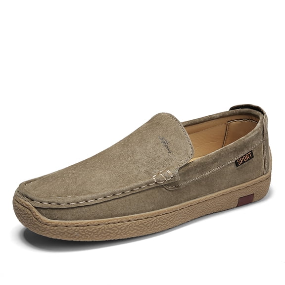 Men's Casual Loafers Slip On Leather Shoes Comfortable Driving Shoes Male Moccasins Classic Penny Loafer Flats Boat Shoes