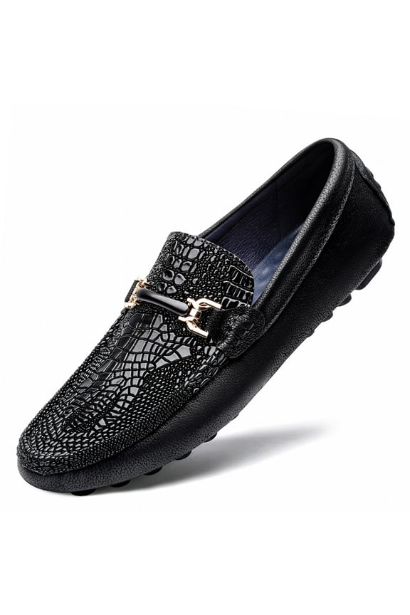 Men's Casual Loafers Slip On Leather Shoes Comfortable Driving Shoes Male Moccasins Classic Penny Loafer Flats Boat Shoes