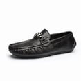 thumbnail image 1 of Men's Casual Loafers Slip On Leather Shoes Comfortable Driving Shoes Male Moccasins Classic Penny Loafer Flats Boat Shoes, 1 of 10