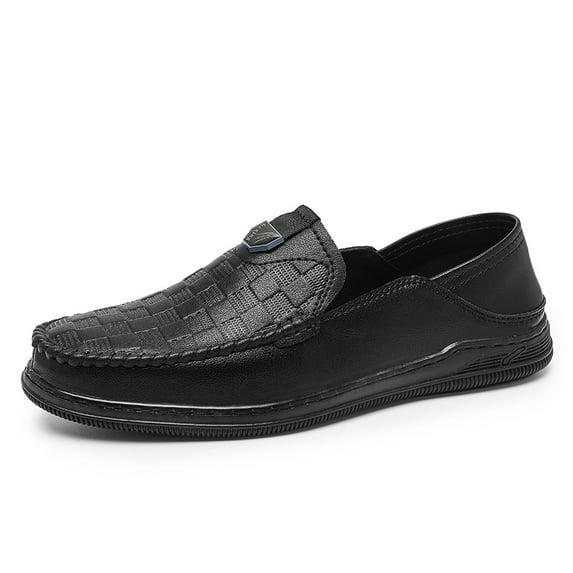 Men's Casual Loafers Slip On Leather Shoes Comfortable Driving Shoes Male Moccasins Classic Penny Loafer Flats Boat Shoes