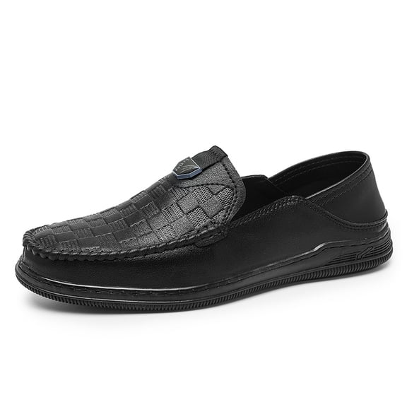 Men's Casual Loafers Slip On Leather Shoes Comfortable Driving Shoes Male Moccasins Classic Penny Loafer Flats Boat Shoes