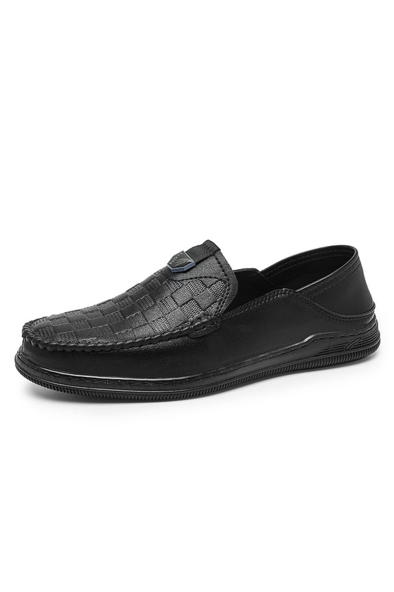Men's Casual Loafers Slip On Leather Shoes Comfortable Driving Shoes Male Moccasins Classic Penny Loafer Flats Boat Shoes