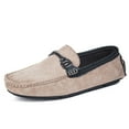 thumbnail image 1 of Men's Casual Loafers Slip On Leather Shoes Comfortable Lightweight Driving Shoes Male Moccasins Classic Penny Loafer Flats Boat Shoes Outdoor Walking Shoes, 1 of 14