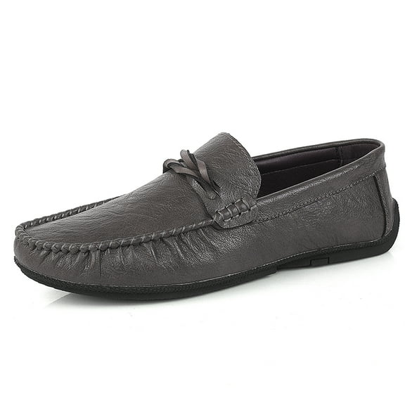 Men's Casual Loafers Slip On Leather Shoes Comfortable Lightweight Driving Shoes Male Moccasins Classic Penny Loafer Flats Boat Shoes Outdoor Walking Shoes