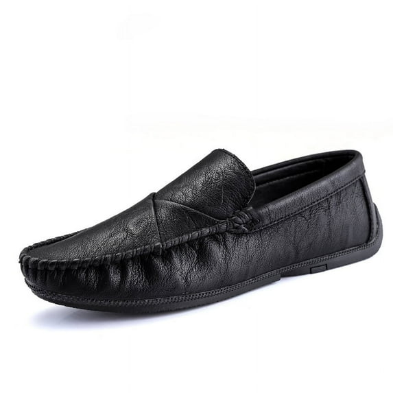 Men's Casual Loafers Slip On Leather Shoes Lightweight Driving Shoes Male Moccasins Classic Penny Loafer Flats Boat Shoes