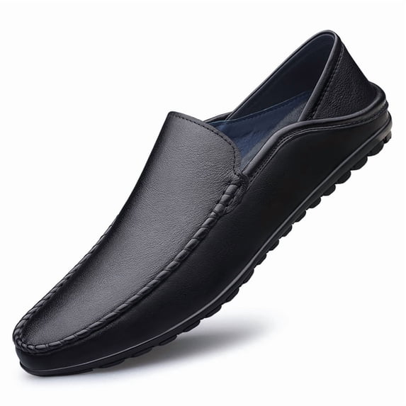 Men's Casual Loafers Slip On Leather Shoes Lightweight Driving Shoes Male Moccasins Classic Penny Loafer Flats Boat Shoes