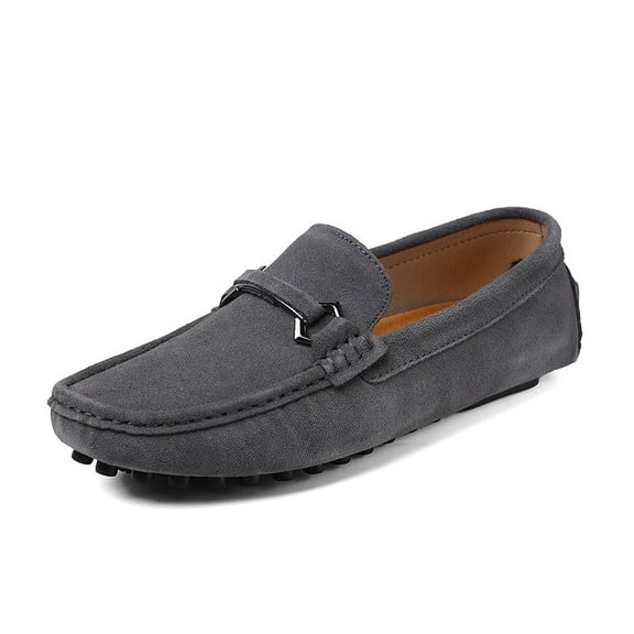 Men's Casual Loafers Slip On Leather Shoes Lightweight Driving Shoes Male Moccasins Classic Penny Loafer Flats Boat Shoes