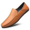 thumbnail image 1 of Men's Casual Loafers Slip On Leather Shoes Lightweight Driving Shoes Male Moccasins Classic Penny Loafer Flats Boat Shoes, 1 of 10