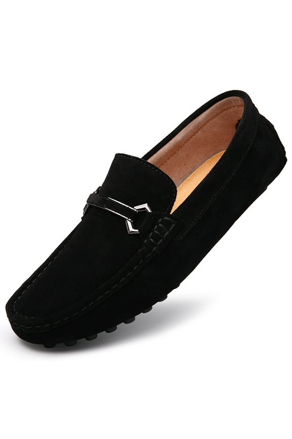 Men's Casual Loafers Slip On Leather Shoes Lightweight Driving Shoes Male Moccasins Classic Penny Loafer Flats Boat Shoes