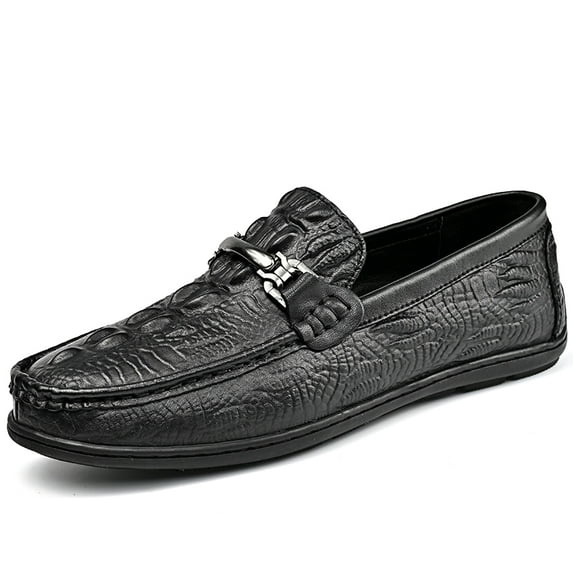 Men's Casual Loafers Slip On Leather Shoes Lightweight Driving Shoes Male Moccasins Classic Penny Loafer Flats Boat Shoes