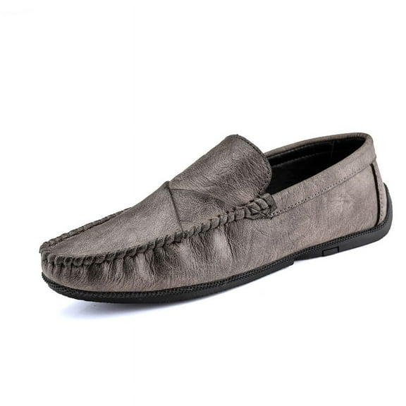 Men's Casual Loafers Slip On Leather Shoes Lightweight Driving Shoes Male Moccasins Classic Penny Loafer Flats Boat Shoes