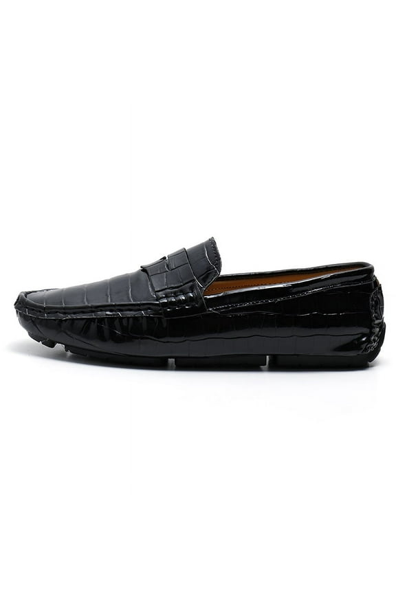 Men's Casual Loafers Slip On Leather Shoes Lightweight Driving Shoes Moccasins Classic Penny Loafer Flats Boat Shoes Big Size
