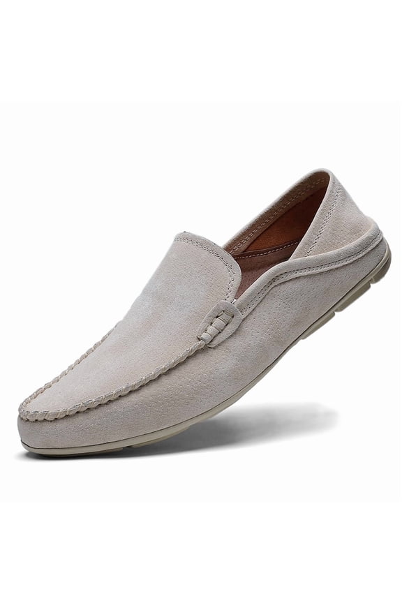 Men's Casual Loafers Slip On Leather Shoes Lightweight Driving Shoes Moccasins Classic Penny Loafer Flats Boat Shoes Big Size