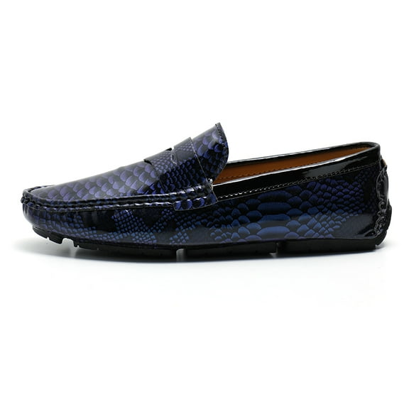 Men's Casual Loafers Slip On Leather Shoes Lightweight Driving Shoes Moccasins Classic Penny Loafer Flats Boat Shoes Big Size