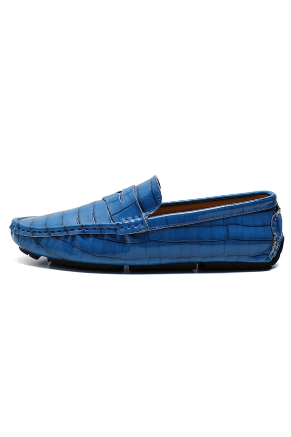 Men's Casual Loafers Slip On Leather Shoes Lightweight Driving Shoes Moccasins Classic Penny Loafer Flats Boat Shoes Big Size