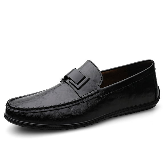 Men's Casual Loafers Slip On Leather Shoes Lightweight Driving Shoes Moccasins Classic Penny Loafer Flats Boat Shoes Outdoor Walking Shoes