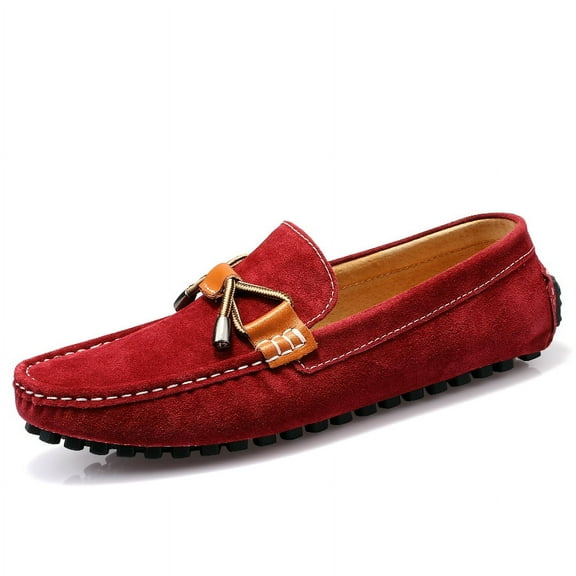 Men's Casual Loafers Slip On Leather Shoes Lightweight Driving Shoes Moccasins Classic Penny Loafer Flats Boat Shoes Outdoor Walking Shoes