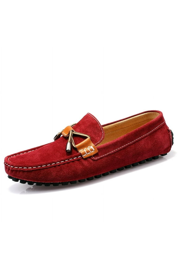 Men's Casual Loafers Slip On Leather Shoes Lightweight Driving Shoes Moccasins Classic Penny Loafer Flats Boat Shoes Outdoor Walking Shoes