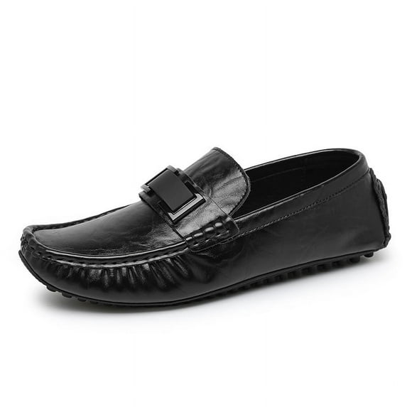 Men's Casual Loafers Slip On Leather Shoes Lightweight Driving Shoes Moccasins Classic Penny Loafer Flats Boat Shoes Outdoor Walking Shoes