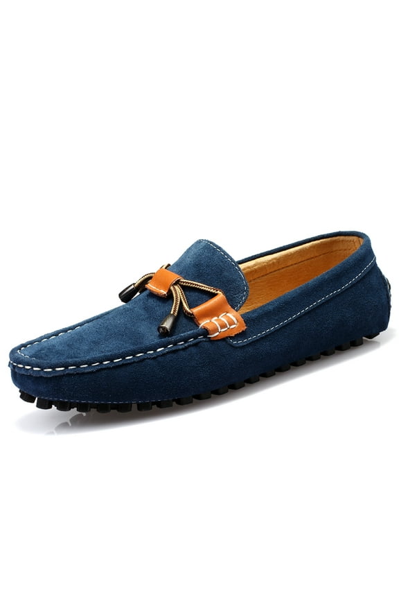 Men's Casual Loafers Slip On Leather Shoes Lightweight Driving Shoes Moccasins Classic Penny Loafer Flats Boat Shoes Outdoor Walking Shoes