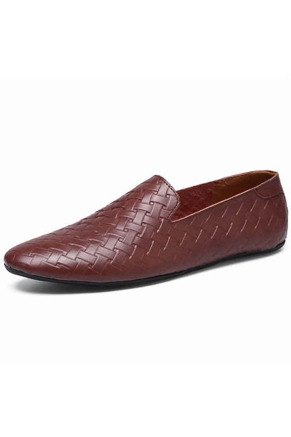 Men's Casual Loafers Slip On Leather Shoes Lightweight Driving Shoes Moccasins Classic Penny Loafer Flats Boat Shoes Outdoor Walking Shoes