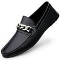 thumbnail image 1 of Men's Casual Loafers Slip On Leather Shoes Lightweight Driving Shoes Moccasins Classic Penny Loafer Flats Boat Shoes Outdoor Walking Shoes, 1 of 10