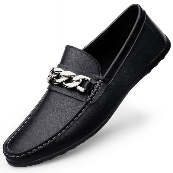Men's Casual Loafers Slip On Leather Shoes Lightweight Driving Shoes Moccasins Classic Penny Loafer Flats Boat Shoes Outdoor Walking Shoes
