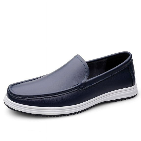 Men's Casual Loafers Slip On Leather Shoes Lightweight Driving Shoes Moccasins Classic Penny Loafer Flats Boat Shoes Outdoor Walking Shoes