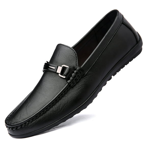 Men's Casual Loafers Slip On Leather Shoes Lightweight Driving Shoes Moccasins Classic Penny Loafer Flats Boat Shoes Outdoor Walking Shoes