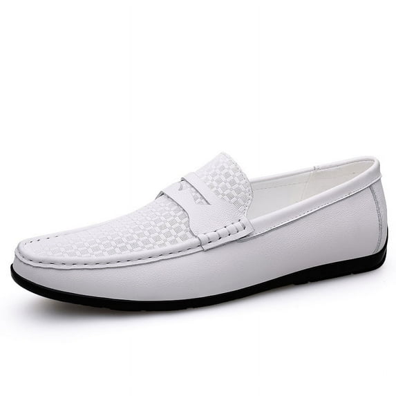 Men's Casual Loafers Slip On Leather Shoes Lightweight Driving Shoes Moccasins Classic Penny Loafer Flats Boat Shoes Outdoor Walking Shoes