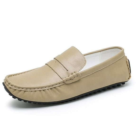 Men's Casual Loafers Slip On Leather Shoes Lightweight Driving Shoes Moccasins Classic Penny Loafer Flats Boat Shoes Outdoor Walking Shoes