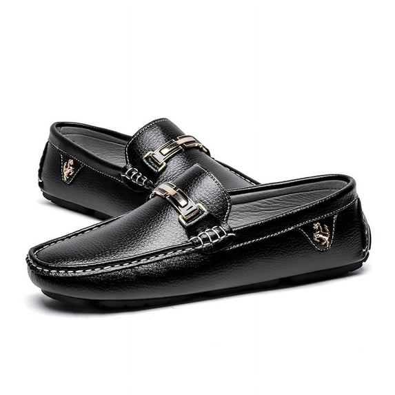 Men's Casual Loafers Slip On Leather Shoes Lightweight Driving Shoes Moccasins Classic Penny Loafer Flats Boat Shoes