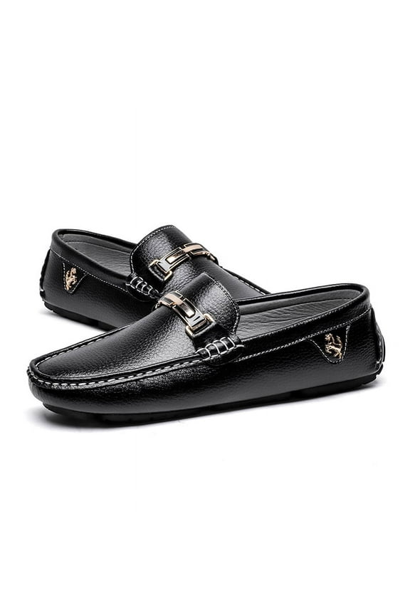 Men's Casual Loafers Slip On Leather Shoes Lightweight Driving Shoes Moccasins Classic Penny Loafer Flats Boat Shoes