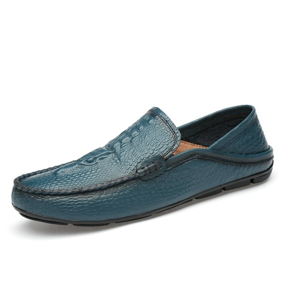 Men's Casual Loafers Slip On Leather Shoes Lightweight Driving Shoes Moccasins Classic Penny Loafer Flats Boat Shoes