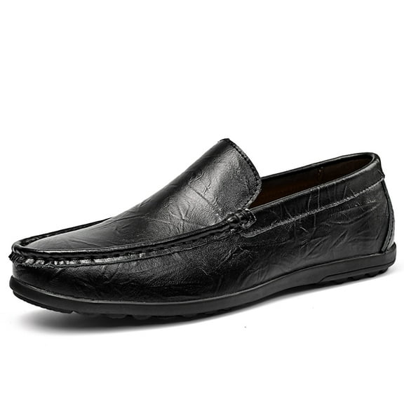 Men's Casual Loafers Slip On Leather Shoes Lightweight Driving Shoes Moccasins Classic Penny Loafer Flats Boat Shoes