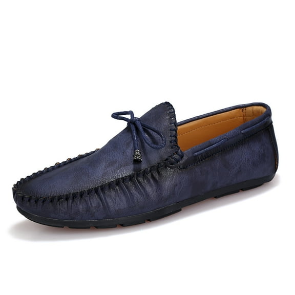 Men's Casual Loafers Slip On Leather Shoes Lightweight Driving Shoes Moccasins Classic Penny Loafer Flats Boat Shoes