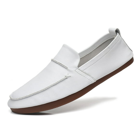 Men's Casual Loafers Slip On Leather Shoes Lightweight Driving Shoes Moccasins Classic Penny Loafer Flats Boat Shoes